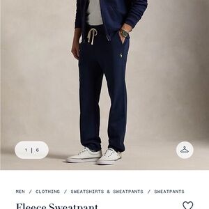 Ralph Lauren Navy fleece sweatpants men’s medium